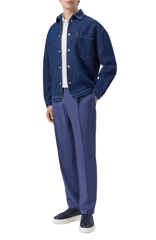 Шерстяные брюки Capobianco 20M808.FU00. Синий  20M808.FU00. Фото 2