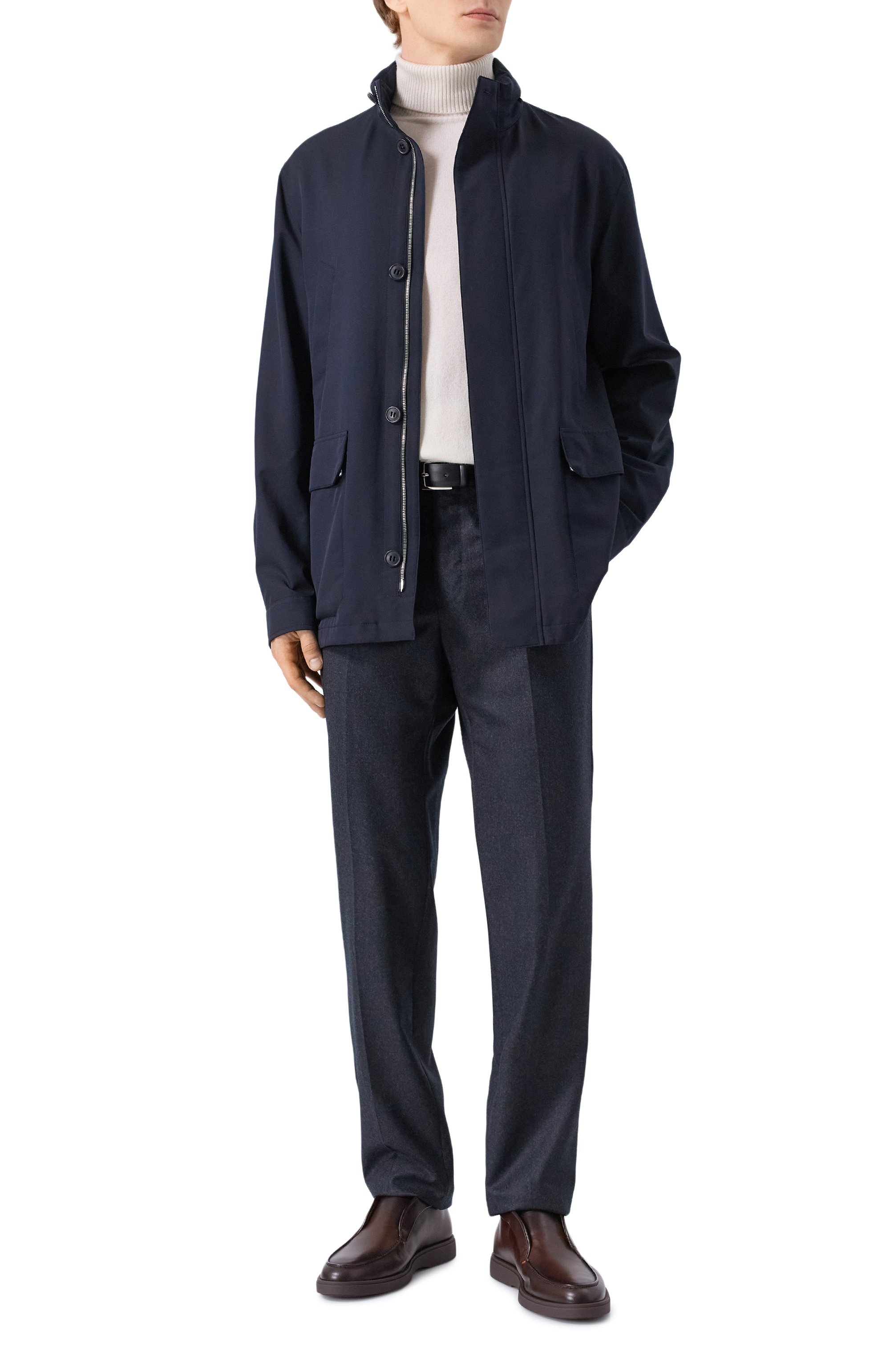 Кожаные ботинки detroit SANTONI темно-коричневого цвета по цене 106500 руб., арт. MGDG17823DKTGBYP, фото 2 Кожаные ботинки detroit SANTONI, арт. MGDG17823DKTGBYP, фото 2