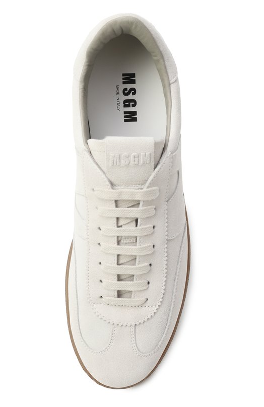 Замшевые кеды MSGM 3940MS021/996 Белый  3940MS021/996 Фото 6