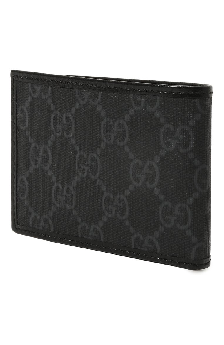 Мужской портмоне GUCCI темно-серого цвета, арт. 673001/92TCN | Фото 2 (Нос: Не проставлено; Материал сплава: Проставлено; Материал: Синтетический материал)