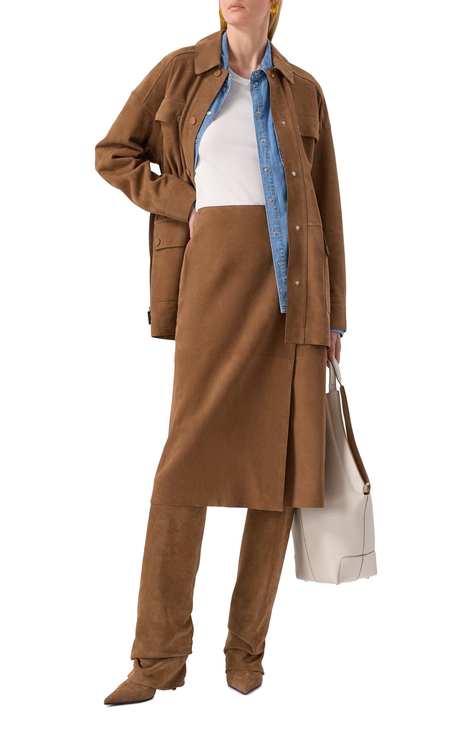 Замшевая юбка YVES SALOMON, арт. 25EYJ20273AVXX/A2234, фото 2