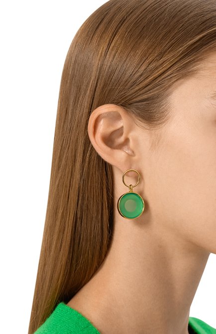 Женские серьги CRYSTALLINE JEWELLERY зеленого цвета, арт. 395В | Фото 2 (Нос: Не проставлено; Региональные ограничения белый список (Axapta Mercury): Не проставлено)