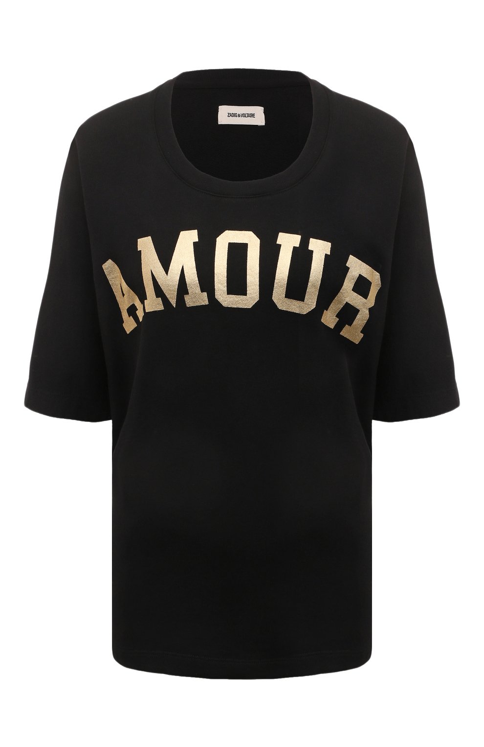 Хлопковая футболка ZADIG AND VOLTAIRE, арт. JWSS00010, фото 1