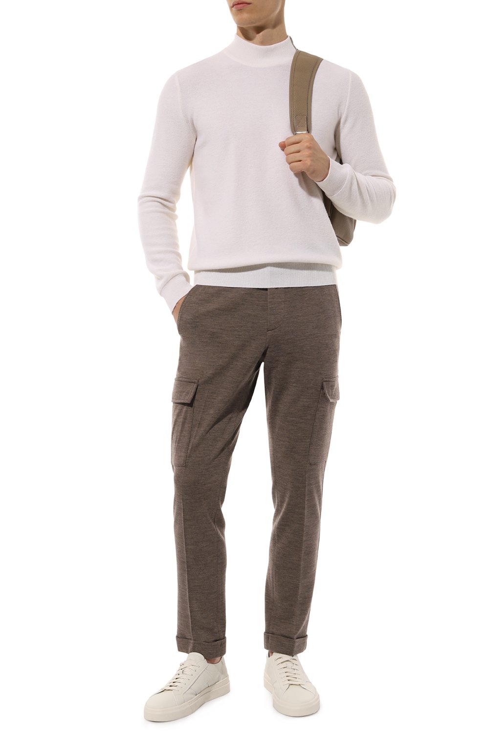 Шерстяные брюки-карго MARCO PESCAROLO коричневого цвета по цене 68600 руб., арт. T0R/50Y02, фото 2 Шерстяные брюки-карго MARCO PESCAROLO, арт. T0R/50Y02, фото 2