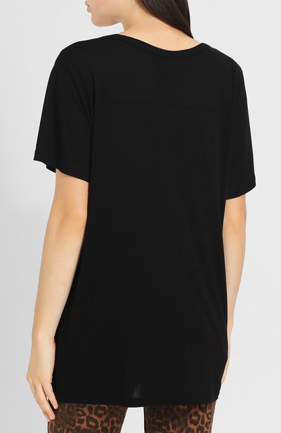 Однотонная футболка с круглым вырезом из вискозы ALEXANDERWANG.T, арт. 4C281004A0, фото 4