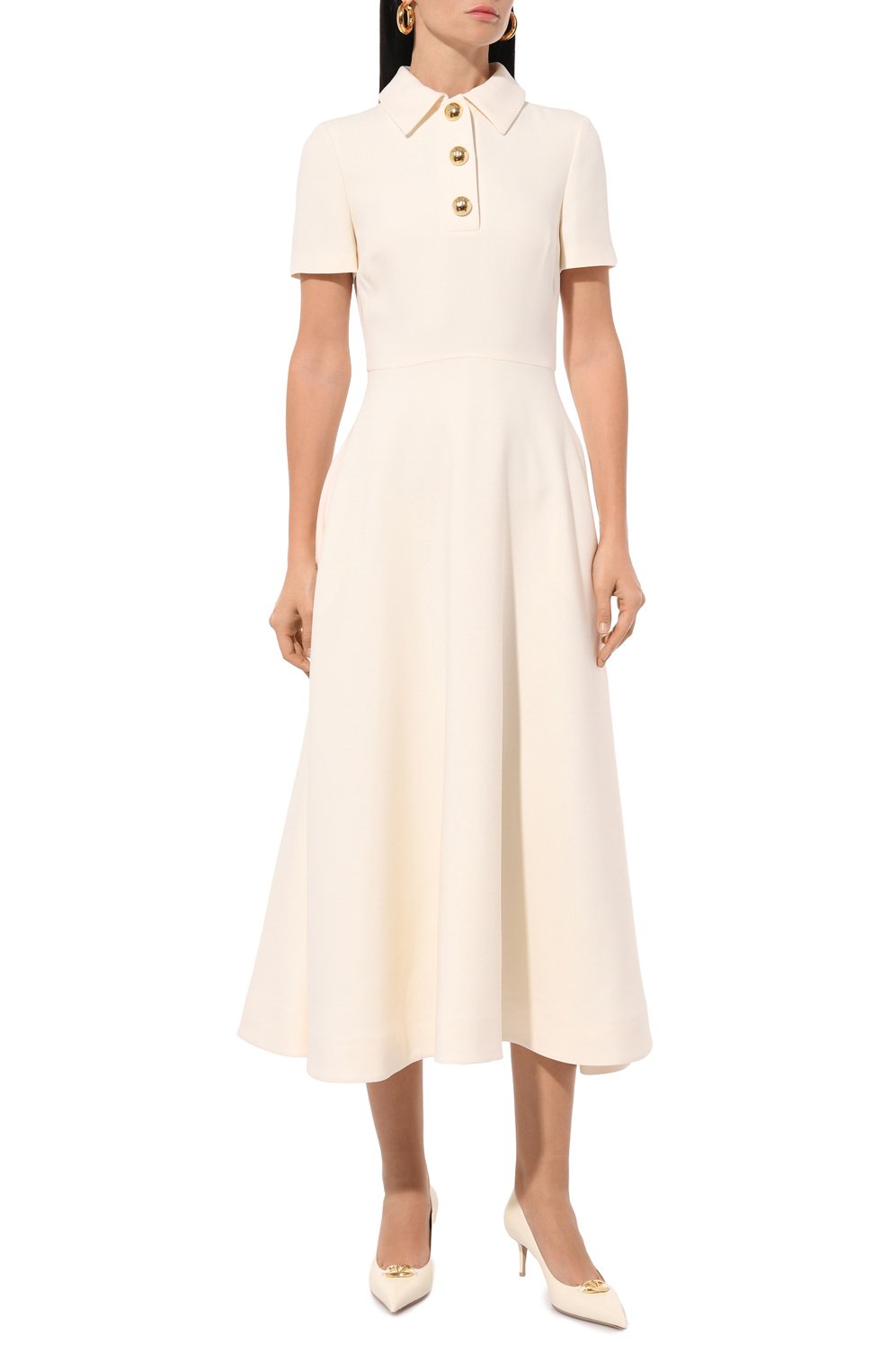 Платье из шерсти и шелка VALENTINO, арт. 5B3VA9D01CF, фото 3