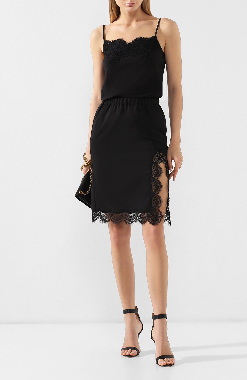 Юбка с кружевной отделкой ERMANNO ERMANNO SCERVINO, арт. 44 T GN10 PRA, фото 2