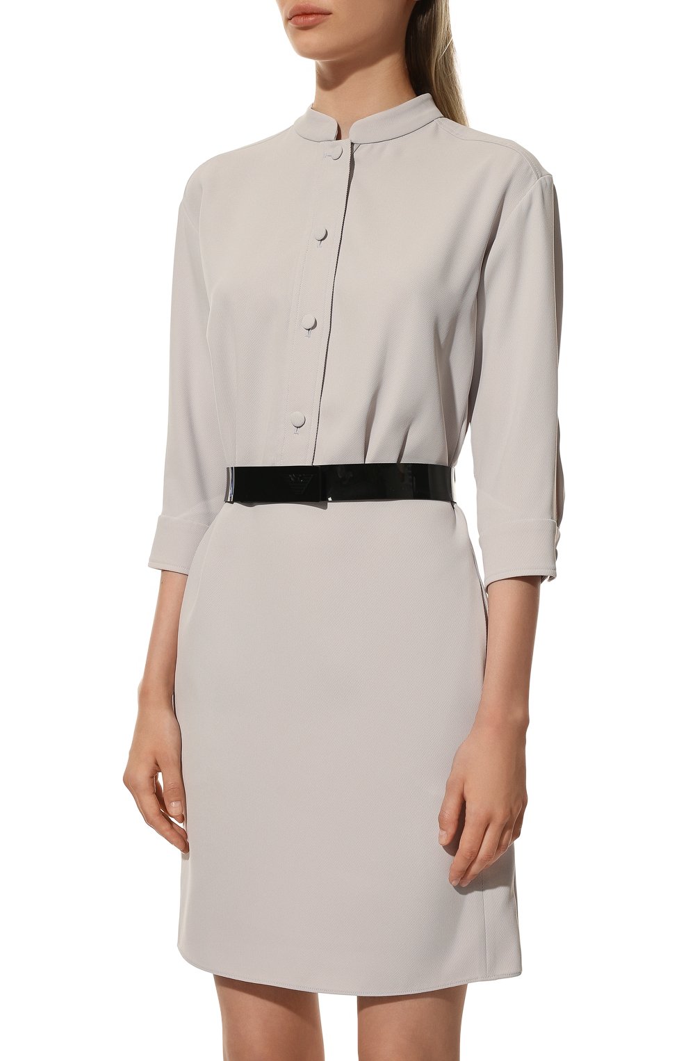 Платье EMPORIO ARMANI серого цвета по цене 31300 руб., арт. H3NA2B/C9900, фото 3 Платье EMPORIO ARMANI, арт. H3NA2B/C9900, фото 3