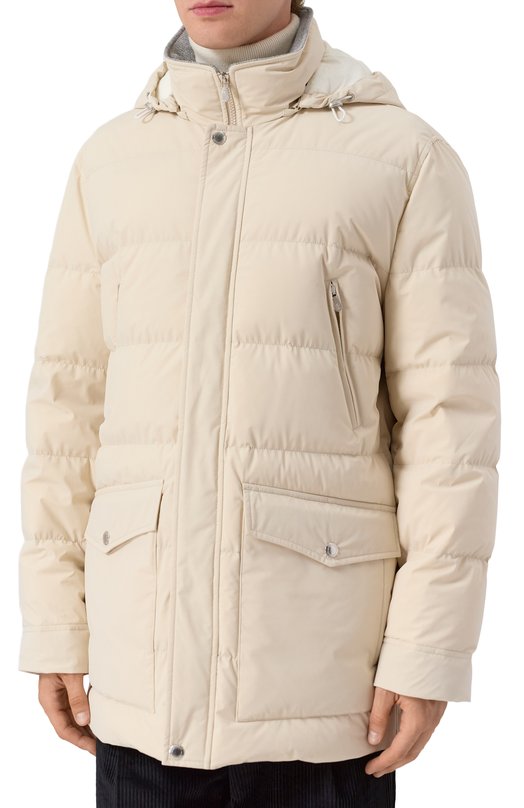 Пуховик Brunello Cucinelli MM4911823 Кремовый  MM4911823 Фото 3