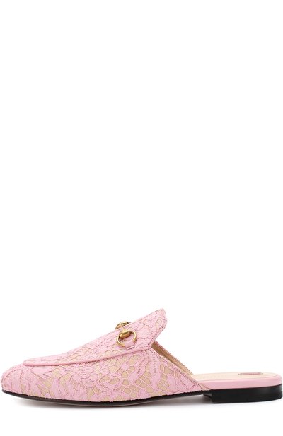 Кожаные сабо princetown с глиттером GUCCI, арт. 475094/9BY20, фото 3