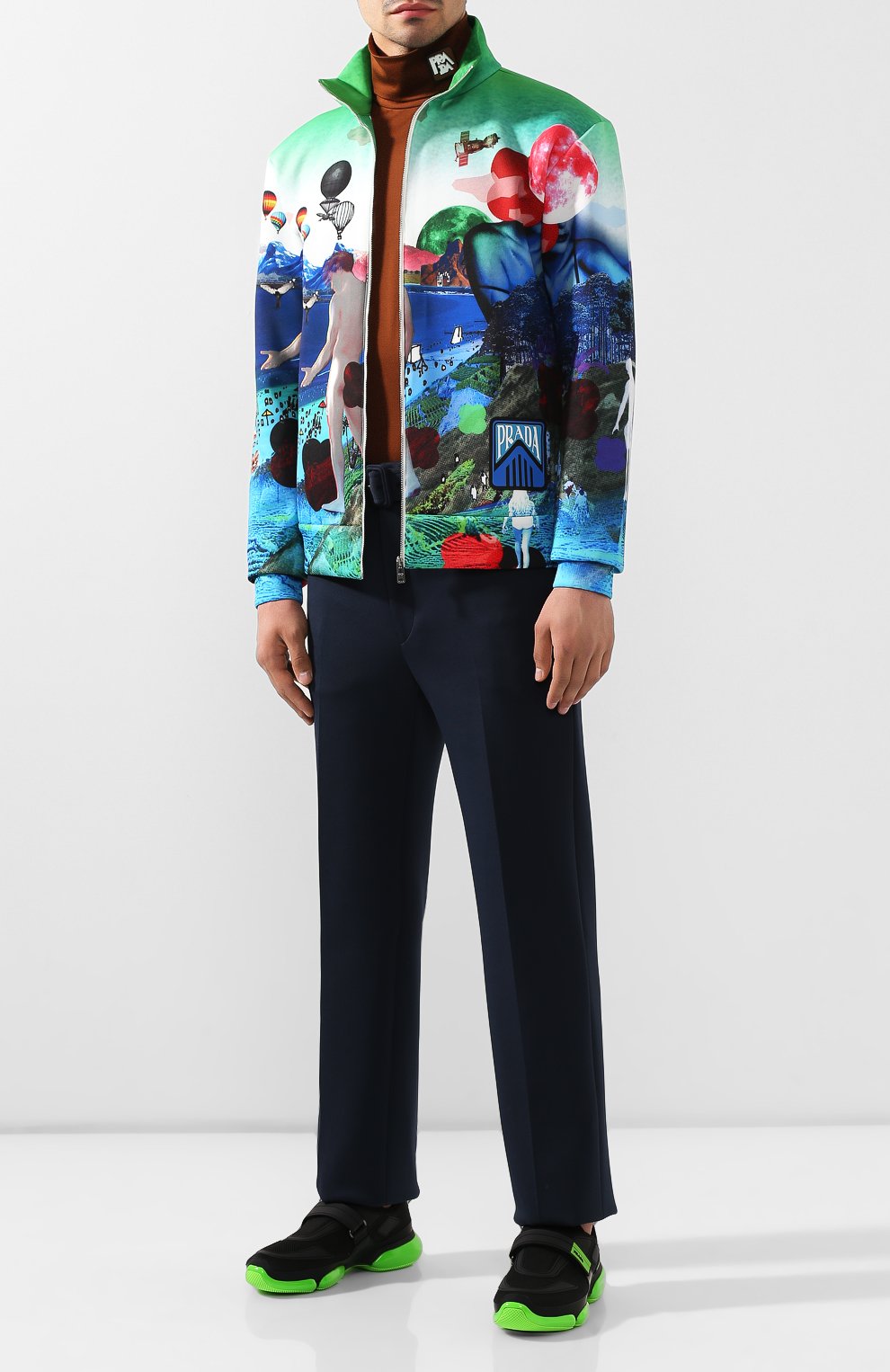 Текстильные кроссовки PRADA, арт. 2OG064-2OBZ-F0JNF, фото 2