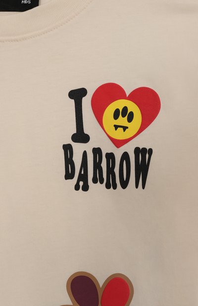 Хлопковая футболка BARROW кремового цвета по цене 9345 руб., арт. F5BKJGTH190, фото 3 Хлопковая футболка BARROW, арт. F5BKJGTH190, фото 3