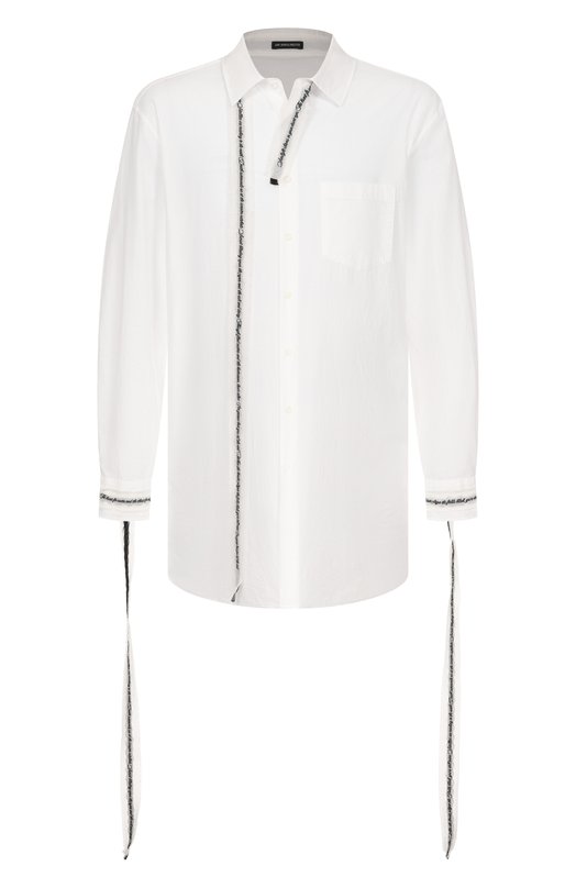 Хлопковая рубашка Ann Demeulemeester B0012776/FA026 Белый B0012776/FA026