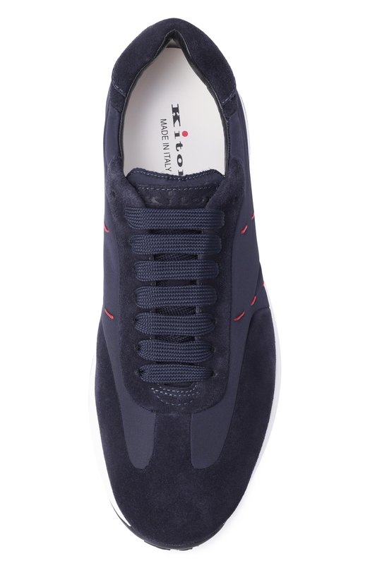 Текстильные кроссовки Kiton USSA374N0133302/12-15 Синий  USSA374N0133302/12-15 Фото 6