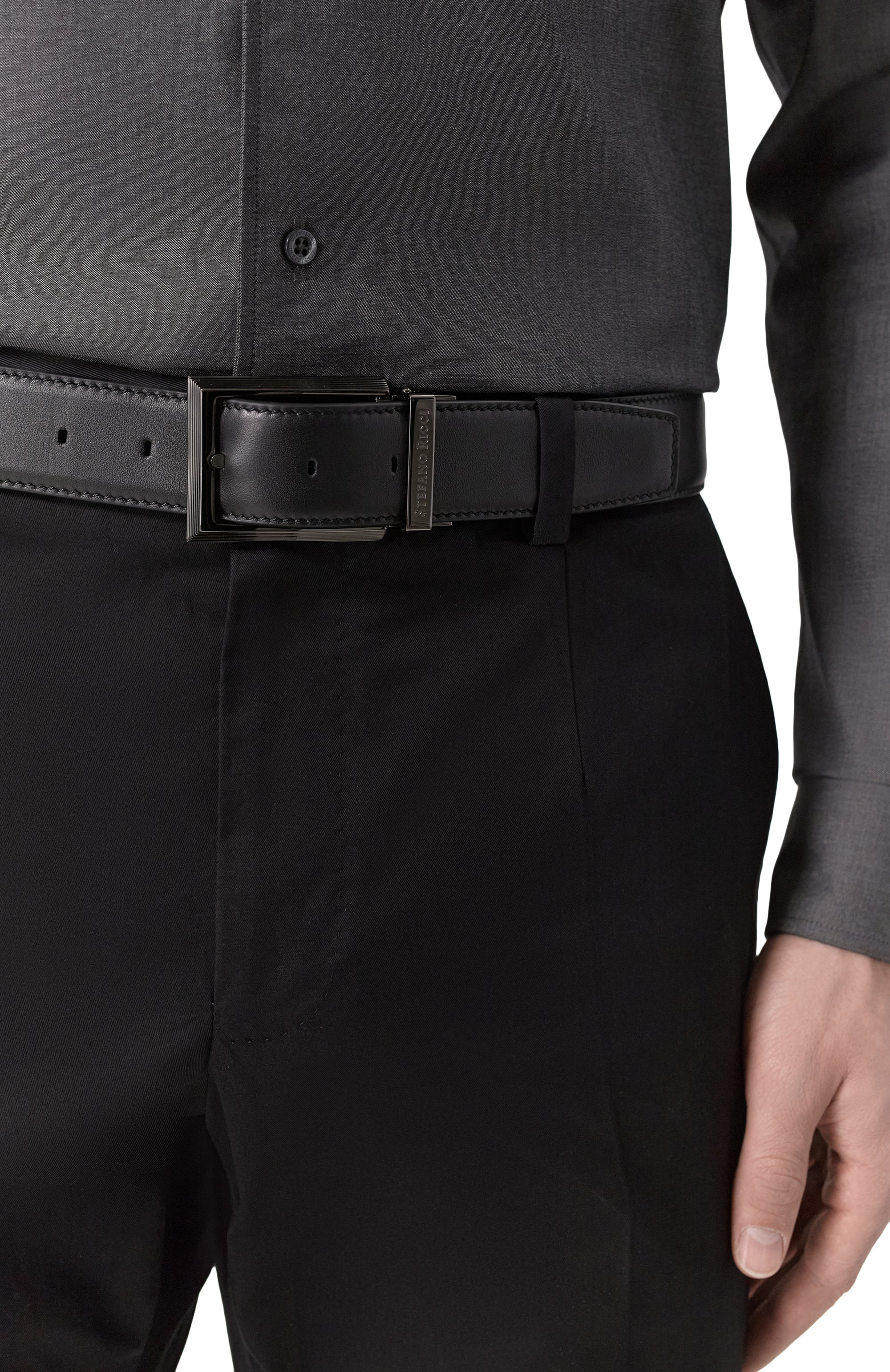 Кожаный ремень STEFANO RICCI, арт. N351VH/A310U, фото 2