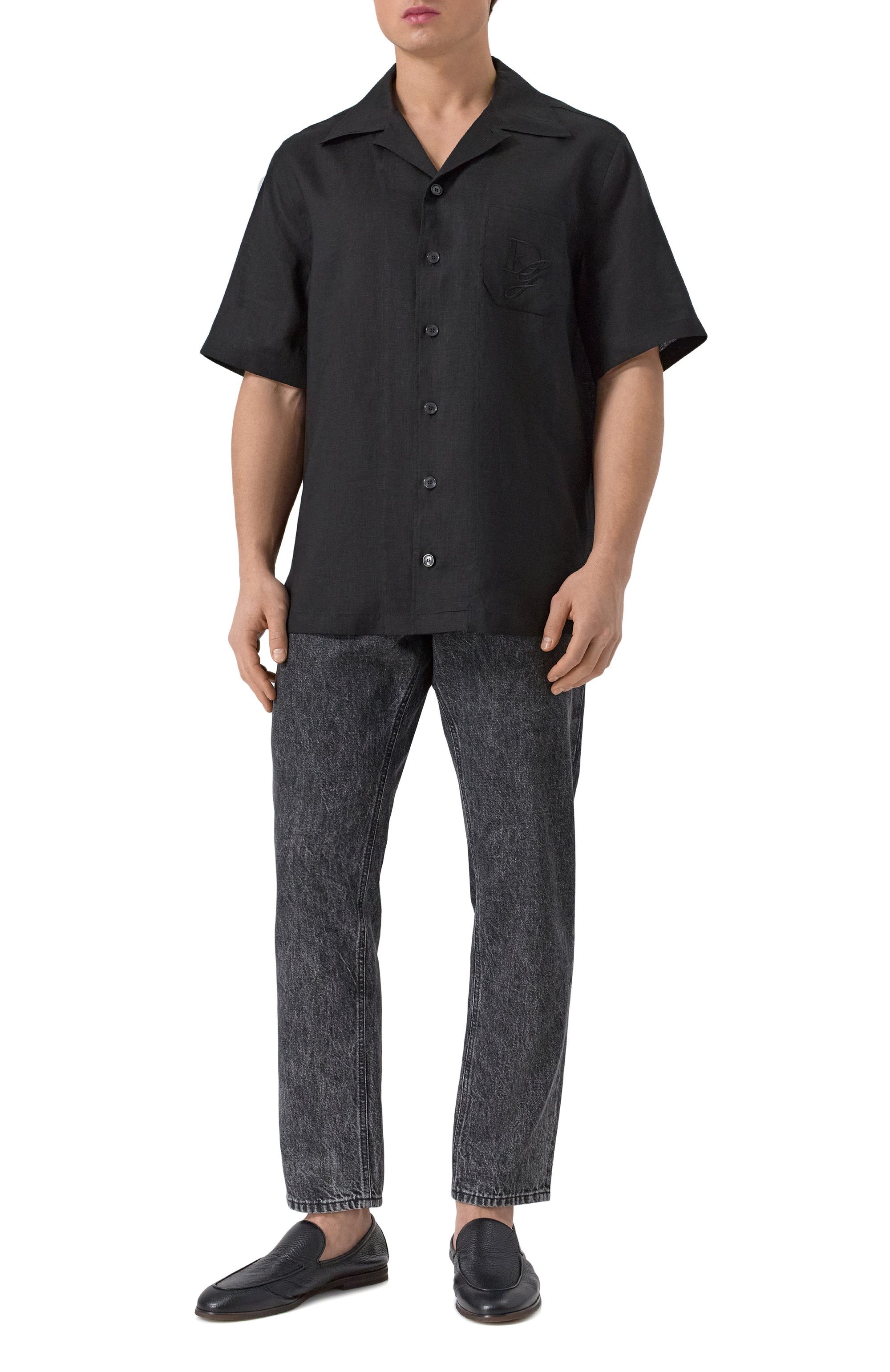 Льняная рубашка DOLCE & GABBANA, арт. G5JH9Z/FU4IK, фото 2