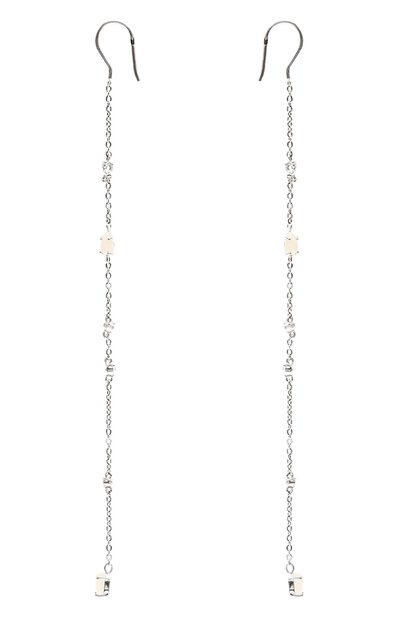 Серьги-цепочки с лунными камнями и топазами MOONKA, арт. wt-her-mns, фото 3