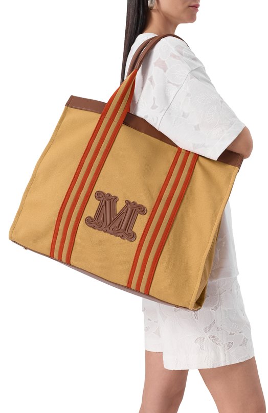 Сумка-тоут Palau medium Max Mara PALAU 2516511019 Коричневый  PALAU 2516511019 Фото 2