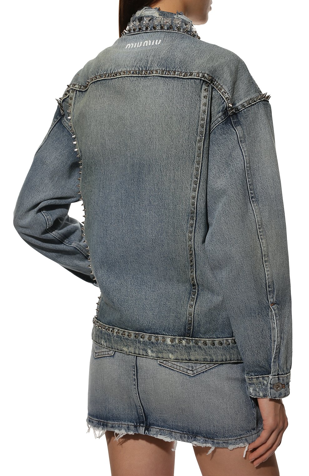 Джинсовая куртка MIU MIU, арт. GWB132-1ZV6-F0013, фото 4