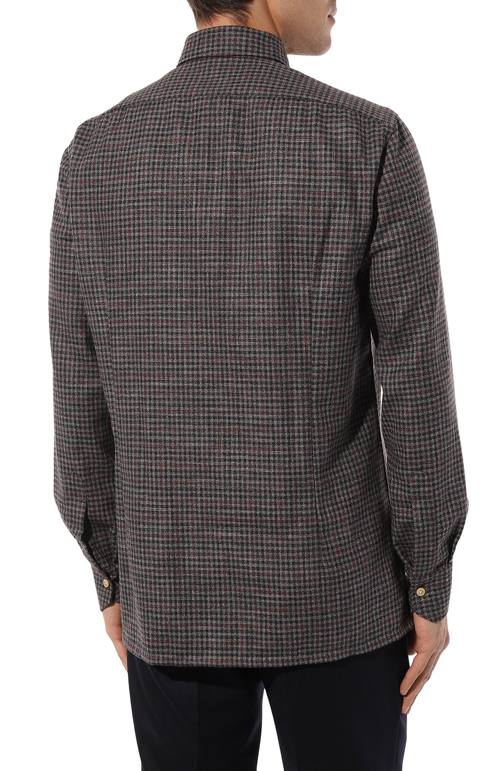 Рубашка из шерсти и шелка KITON, арт. UMCNERK0143C01, фото 4