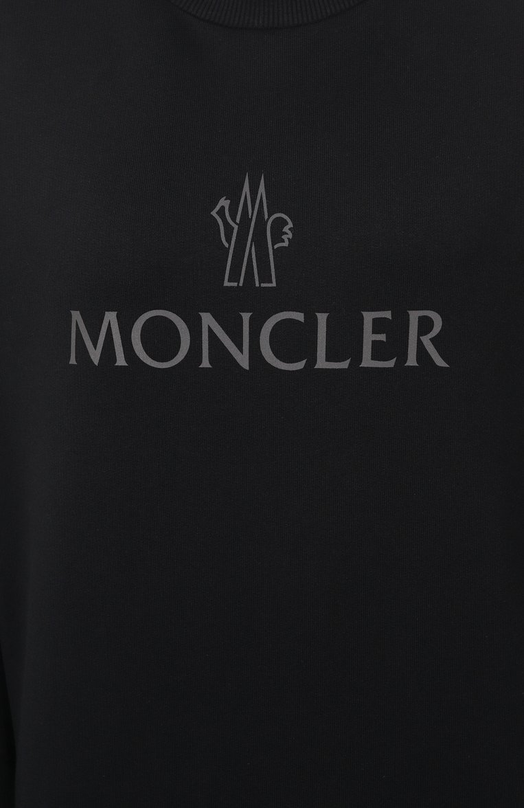 Женский хлопковый свитшот MONCLER GRENOBLE черного цвета, арт. 8G00018/899WD | Фото 6 (Материал внешний: Хлопок; Длина (для топов): Стандартные; Рукава: Длинные; Стили: Кэжуэл; Женское Кросс-КТ: Свитшот-одежда)