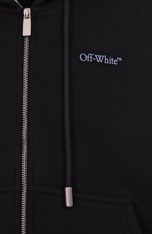 Хлопковая толстовка Off-White 0MBE015S25FLE004 Чёрный  0MBE015S25FLE004 Фото 6