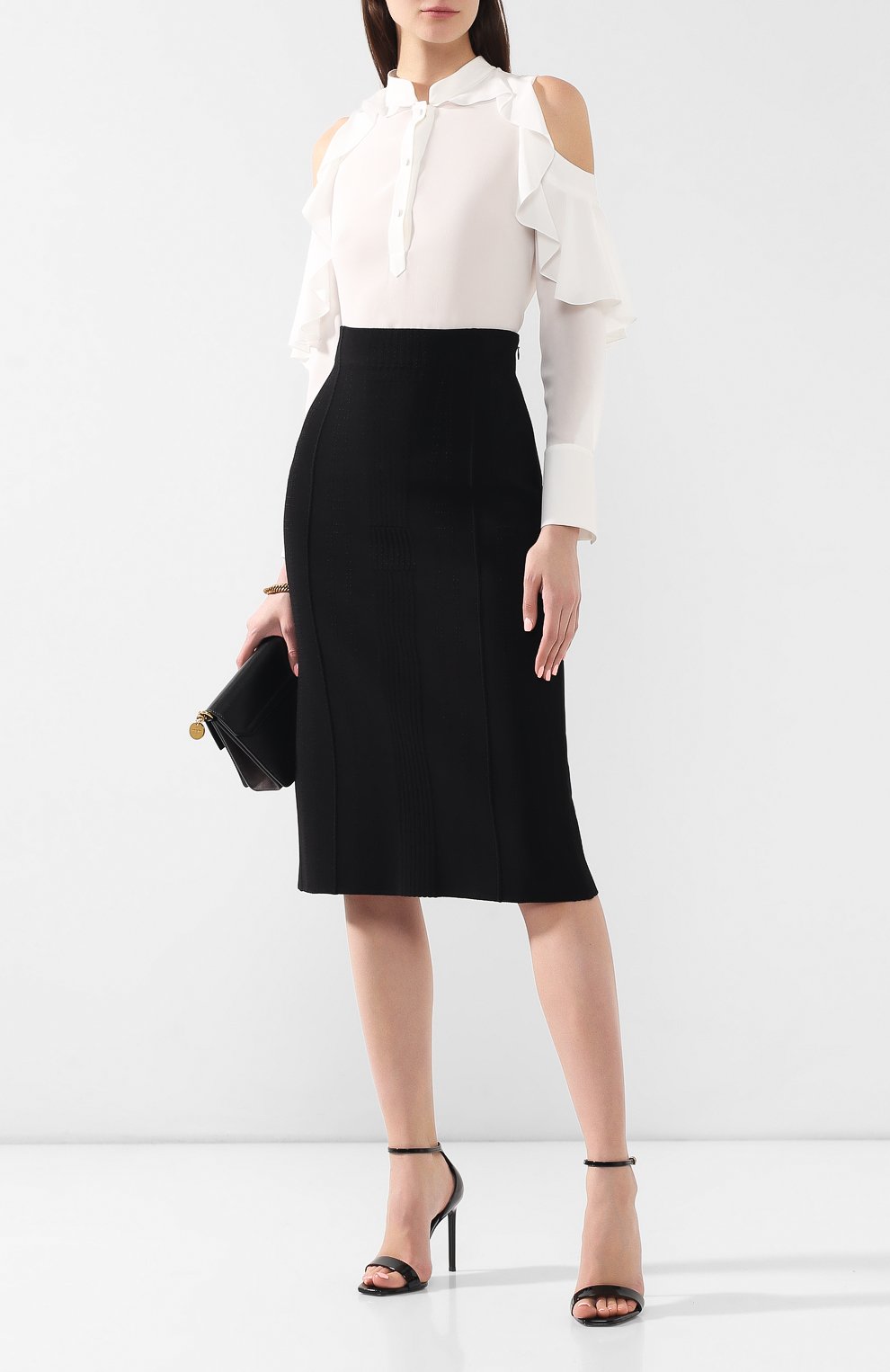 Юбка из смеси вискозы и шелка ALEXANDER MCQUEEN, арт. 571648/Q1WV0, фото 2