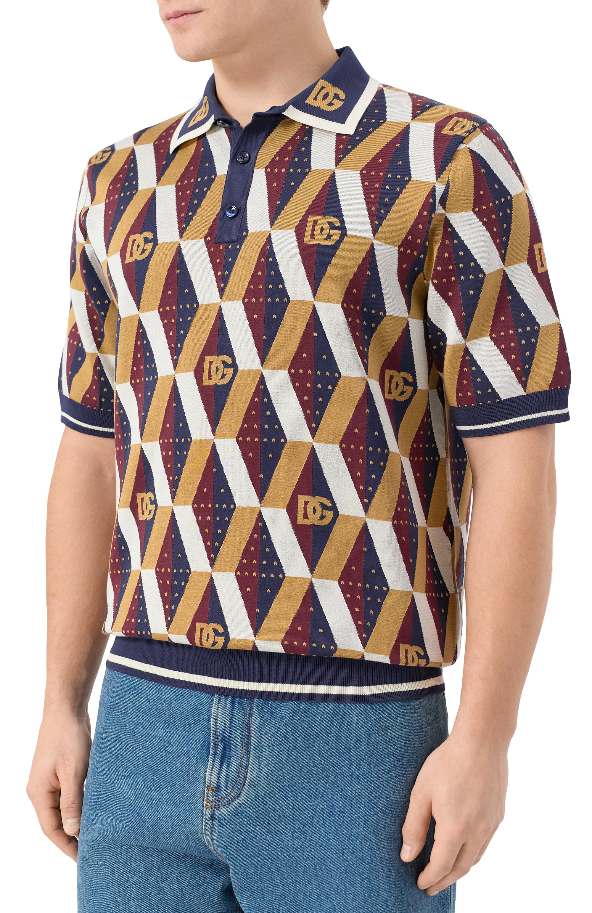 Шелковое поло DOLCE & GABBANA, арт. GXZ15T/JBSN1, фото 3