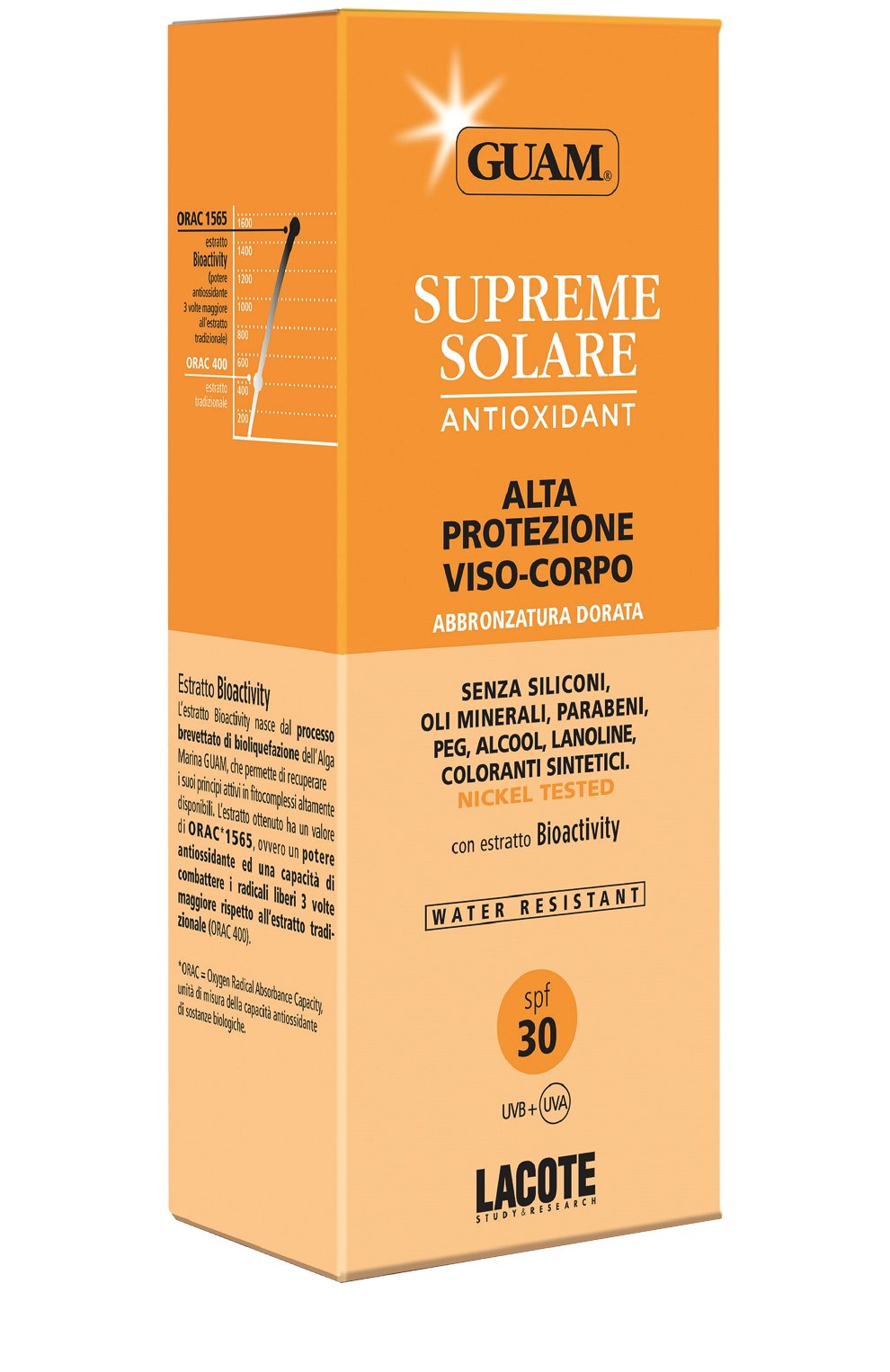 Солнцезащитный крем solare spf 30 (150ml) GUAM, арт. 8025021140773, фото 2