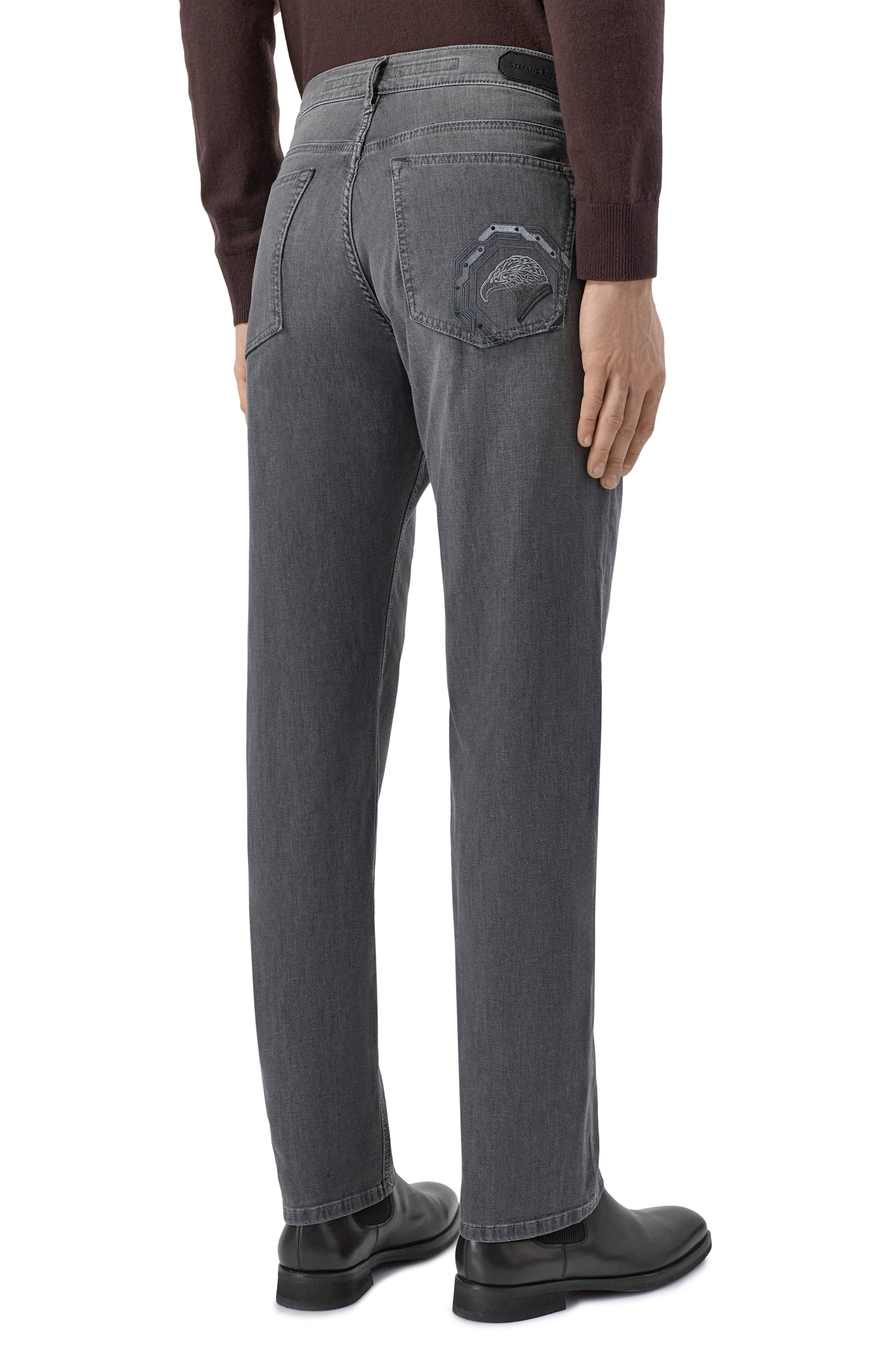 Джинсы regular STEFANO RICCI темно-серого цвета по цене 124000 руб., арт. MST61R3130/T00829, фото 4 Джинсы regular STEFANO RICCI, арт. MST61R3130/T00829, фото 4