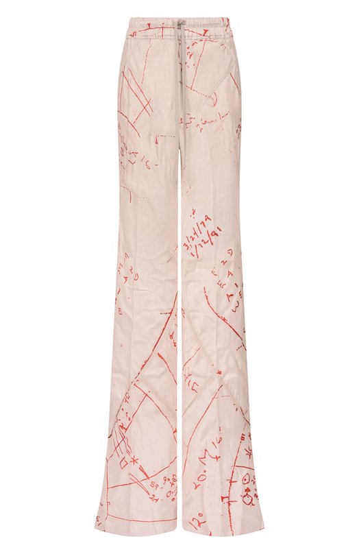 Атласные брюки Rick Owens RP01F6304/KP1 Кремовый RP01F6304/KP1