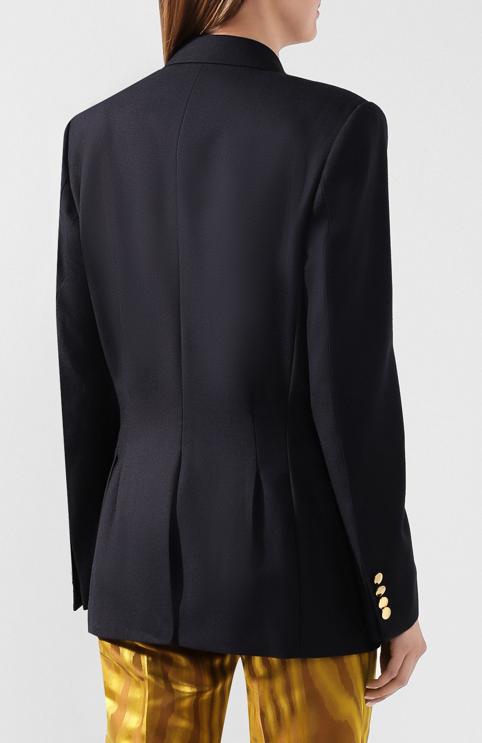 Шерстяной жакет DRIES VAN NOTEN темно-синего цвета по цене 121000 руб., арт. 201-10454-9187, фото 4 Шерстяной жакет DRIES VAN NOTEN, арт. 201-10454-9187, фото 4