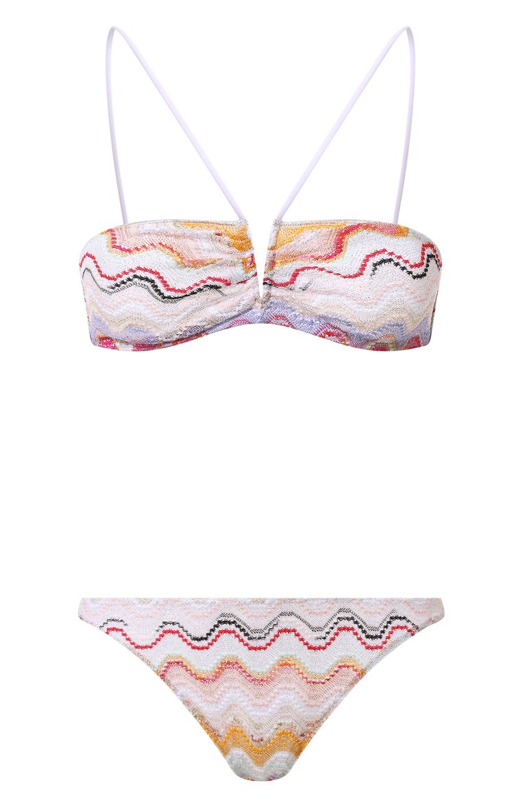 Женский раздельный купальник MISSONI разноцветного цвета, арт. MS24SP08/BR00TG | Фото 1 (Нос: Не проставлено; Материал внешний: Вискоза; Женское Кросс-КТ: Раз�дельные купальники)