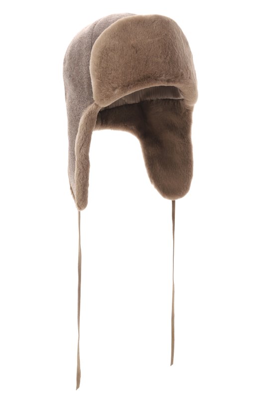 Шапка-ушанка Бруклин с отделкой из норки FurLand 0130910050010600079 Бежевый 0130910050010600079
