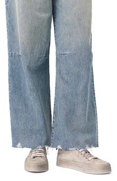 Женские замшевые кеды nono ANN DEMEULEMEESTER бежевого цвета, арт. B0012569/LT147 | Фото 3 (Драгоценные камни: Проставлено; Материал внешний: Натуральная кожа, Замша; Подошва: Платформа; Материал внутренний: Натуральная кожа; Материал сплава: Проставлено; Стили: Гранж; Кросс-КТ: Низкие; Материал утеплителя: Без утеплителя)