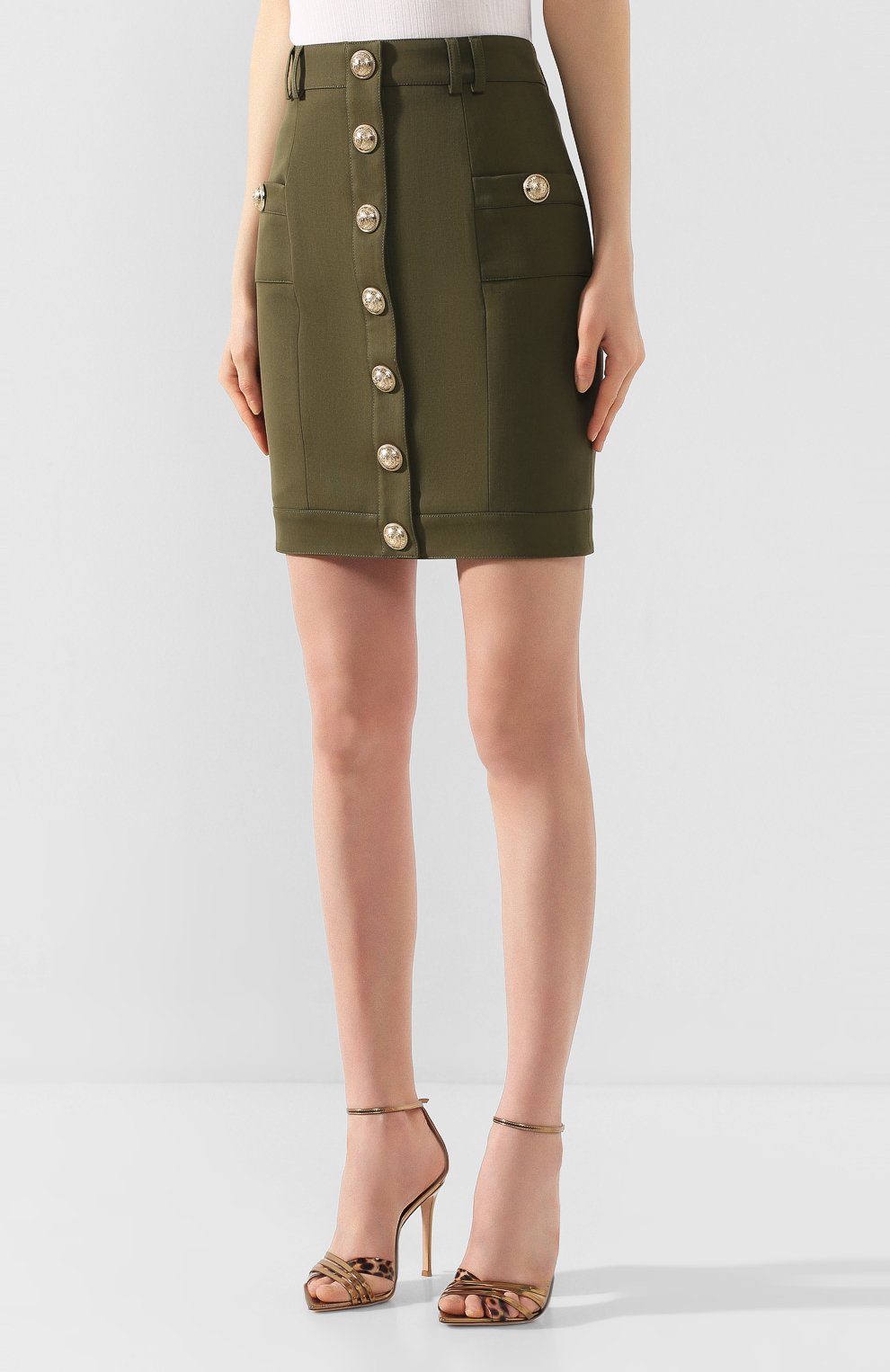 Шерстяная юбка BALMAIN, арт. TF14306/167L, фото 3