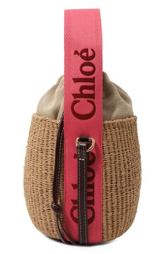 Женская сумка chloé x mifuko woody small CHLOÉ бежевого цвета, арт. CHC23AS381L18 | Фото 4 (Ремень/цепочка: На ремешке; Размер: small; Материал сплава: Проставлено; Драгоценные камни: Проставлено; Материал: Рафия)