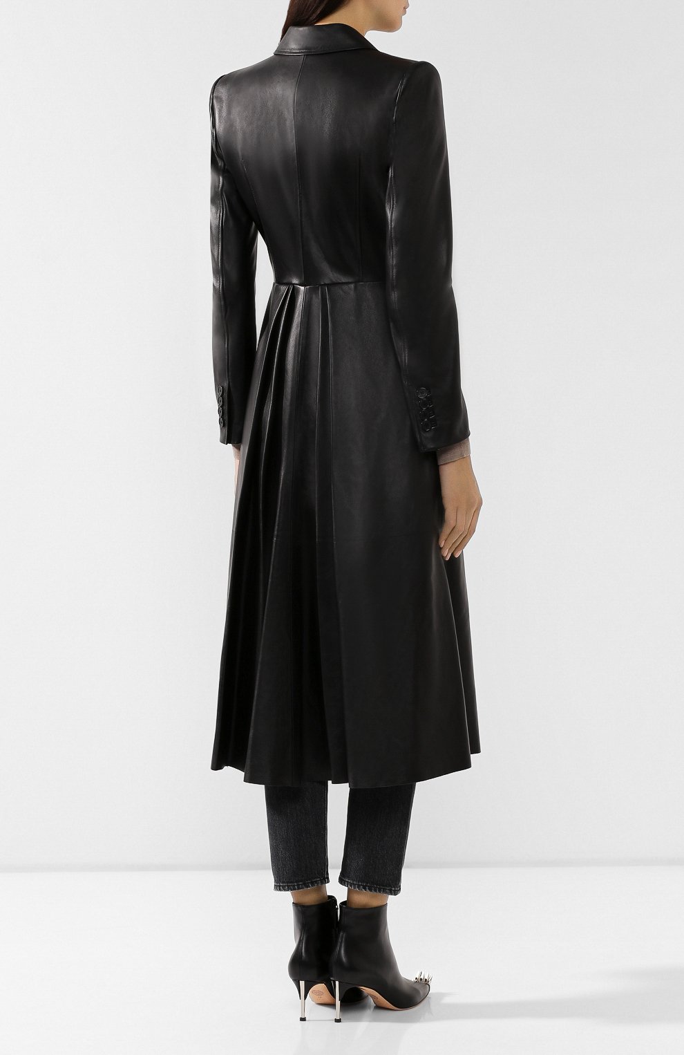 Кожаное пальто ALEXANDER MCQUEEN, арт. 585005/Q5AA0, фото 4