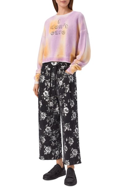 Свитшот из хлопка и лиоцелла R13 разноцветного цвета по цене 51150 руб., арт. R13WK094-K137B, фото 2 Свитшот из хлопка и лиоцелла R13, арт. R13WK094-K137B, фото 2