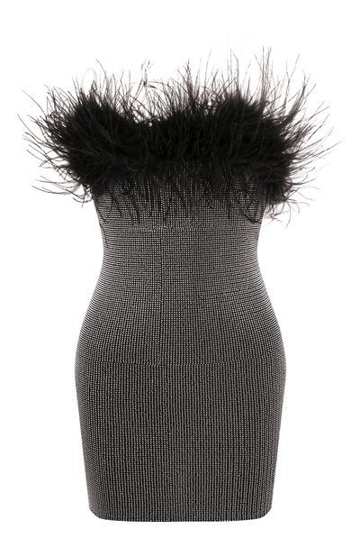 Платье с отделкой стразами и перьями LOULOU, арт. 0007, фото 1