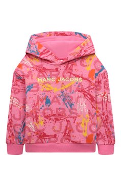 Детский хлопковое худи MARC JACOBS (THE) розового цвета, арт. W15680/6A-12A | Фото 1 (Рукава: Длинные; Материал сплава: Проставлено; Материал внешний: Хлопок; Драгоценные камни: Проставлено; Девочки Кросс-КТ: Худи-одежда; Ростовка одежда: 5 лет | 110 см, 9 лет | 134 см, 12 лет | 152 см, 7 лет | 122 см)