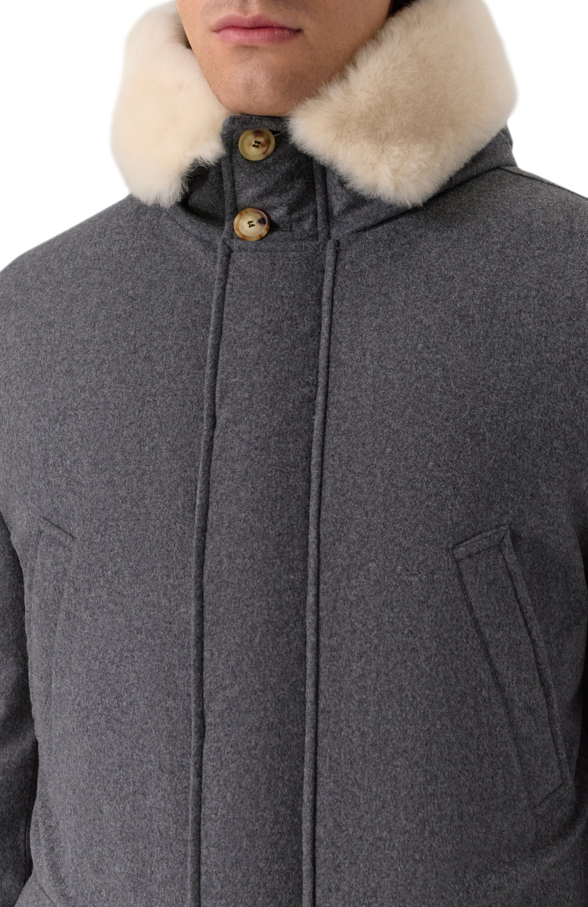 Пуховик с отделкой из овчины BRUNELLO CUCINELLI, арт. MM4701993, фото 5