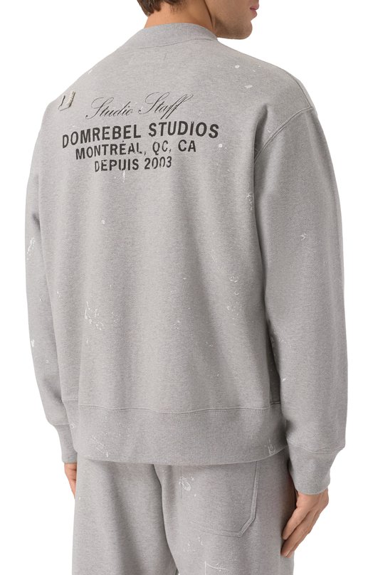 Хлопковый свитшот DOMREBEL M STAFF SWEATSHIRT Серый  M STAFF SWEATSHIRT Фото 4
