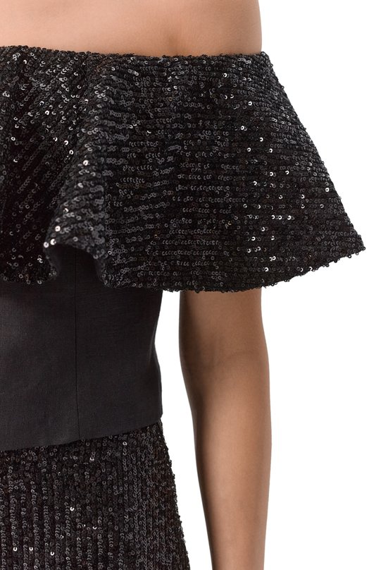 Топ с отделкой пайетками In the mood for love SS2501500006 Чёрный  SS2501500006 Фото 6