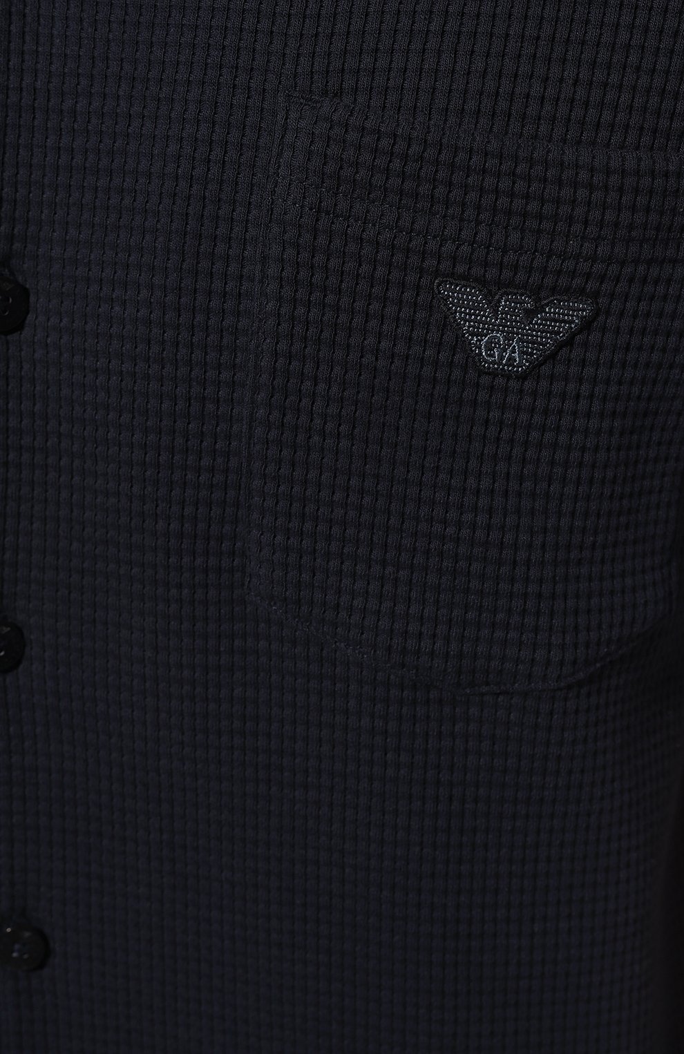 Хлопковая рубашка EMPORIO ARMANI темно-синего цвета по цене 9900 руб., арт. 112078/4R565, фото 5 Хлопковая рубашка EMPORIO ARMANI, арт. 112078/4R565, фото 5