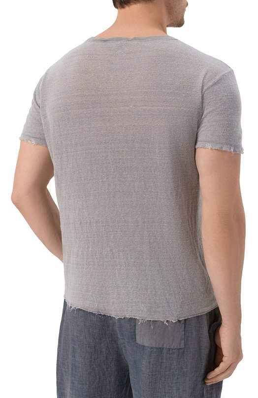 Льняная футболка Never Enough 2B5M036-430/MTH068 K346 Серый  2B5M036-430/MTH068 K346 Фото 4