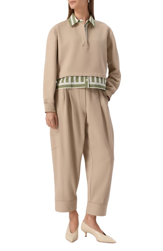 Хлопковые брюки 3.1 Phillip Lim P251-51321UFT Бежевый  P251-51321UFT Фото 2