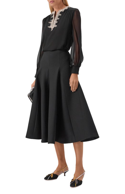 Текстильные туфли Foliefoliage 45 Valentino 6W2S0LI7/EMJ Чёрный  6W2S0LI7/EMJ Фото 3