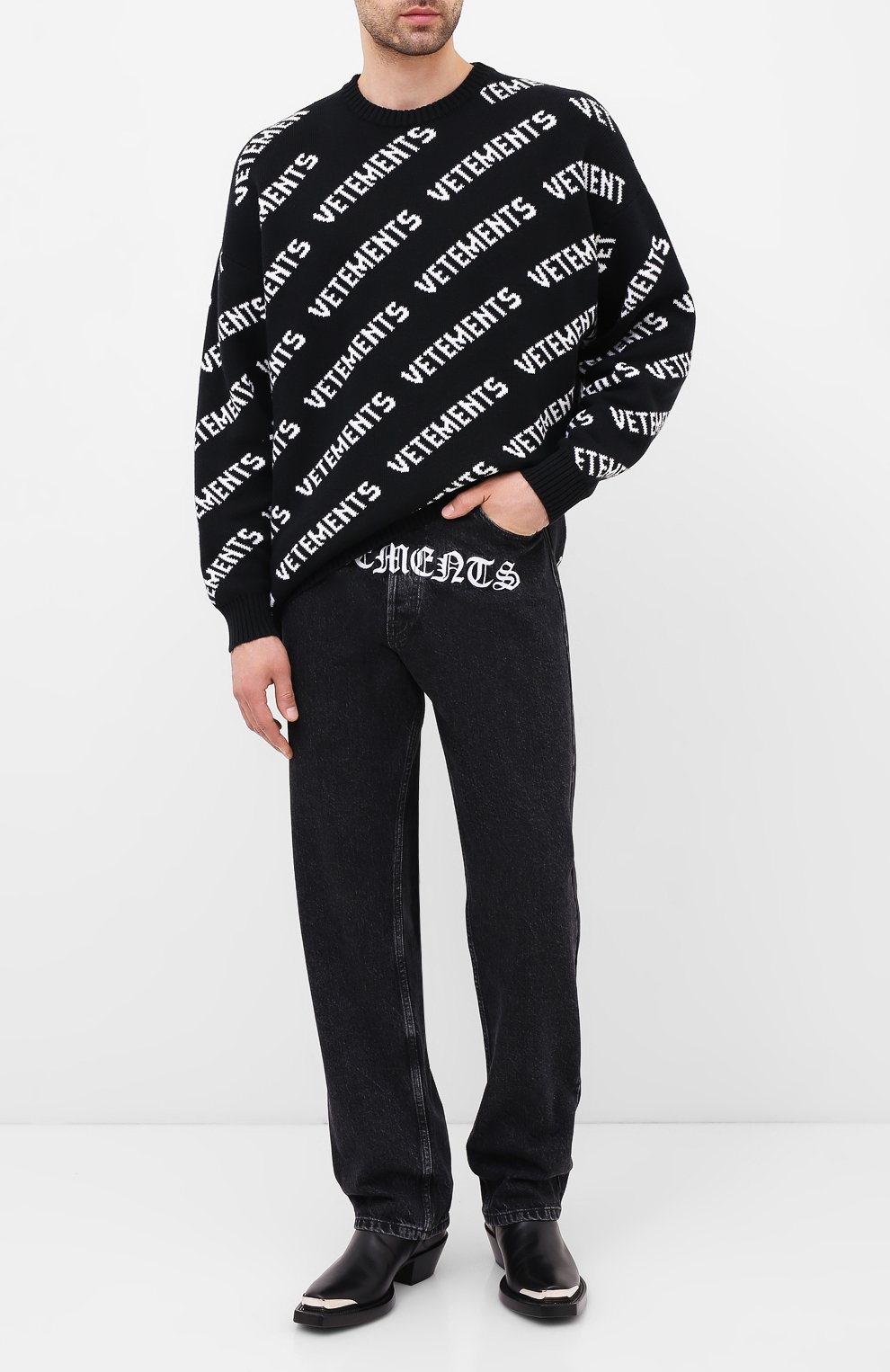 Свитер из хлопка и кашемира VETEMENTS, арт. UAH21KN047 1050/M, фото 2
