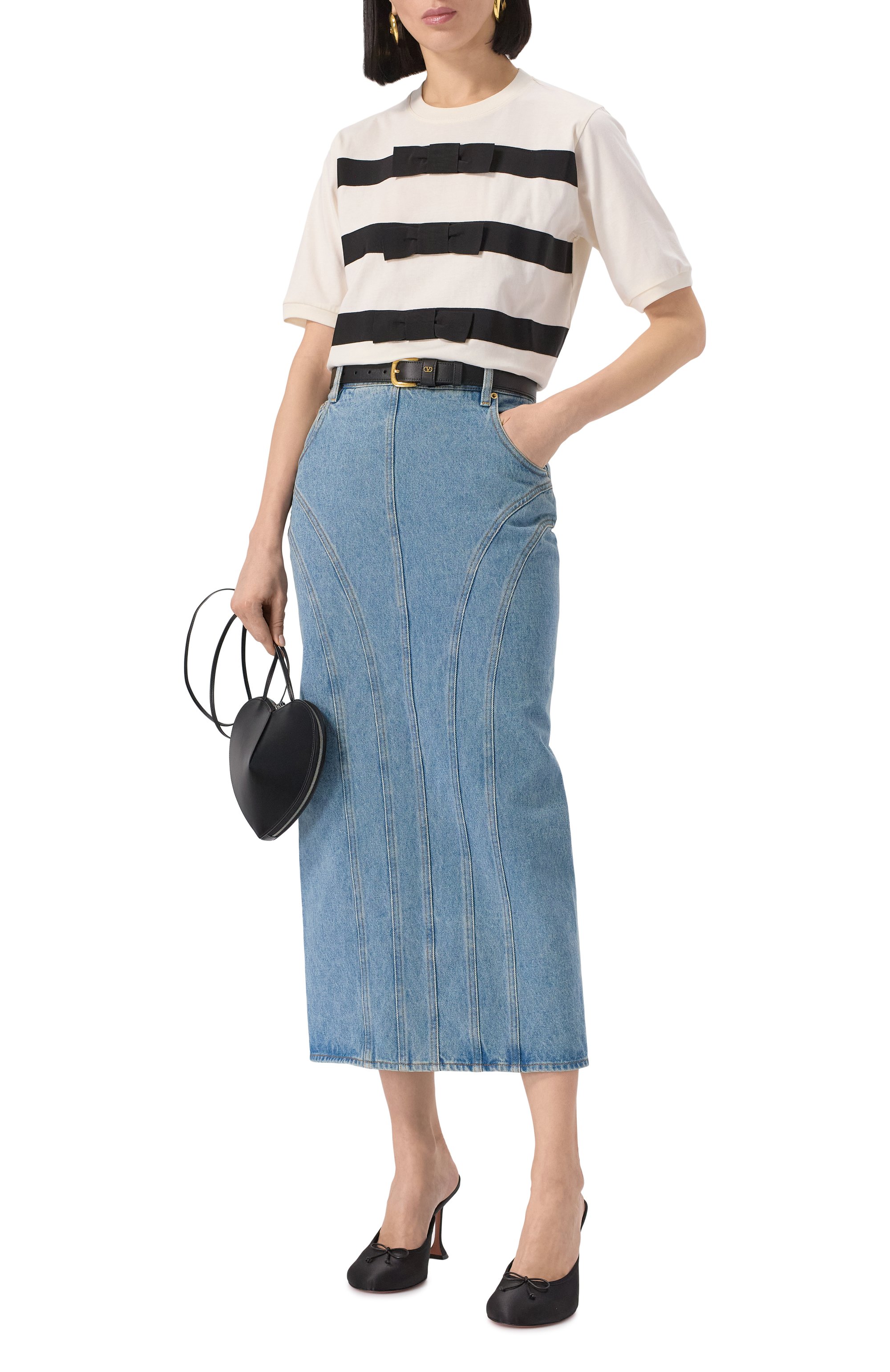 Хлопковая футболка NINA RICCI, арт. 25PJT0027/C01094, фото 2